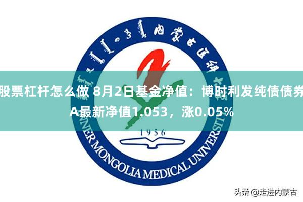 股票杠杆怎么做 8月2日基金净值：博时利发纯债债券A最新净值1.053，涨0.05%