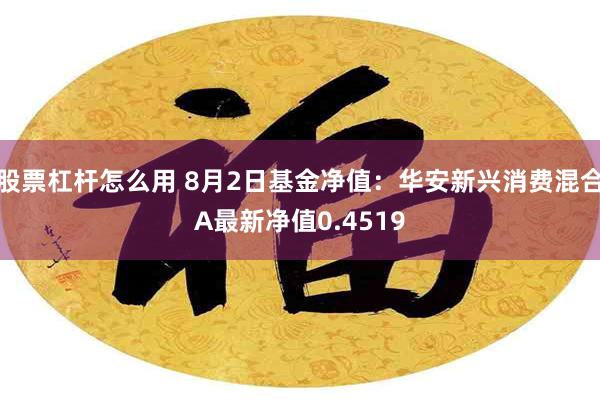 股票杠杆怎么用 8月2日基金净值：华安新兴消费混合A最新净值0.4519