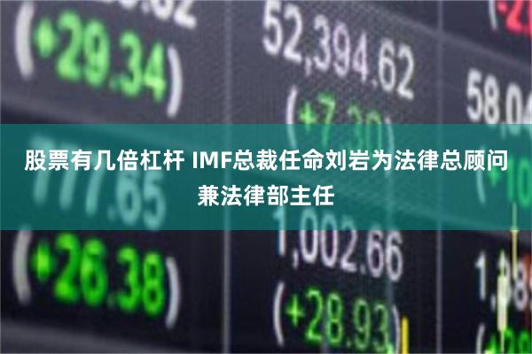 股票有几倍杠杆 IMF总裁任命刘岩为法律总顾问兼法律部主任