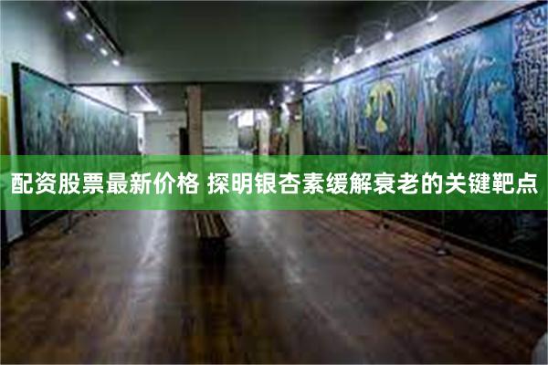 配资股票最新价格 探明银杏素缓解衰老的关键靶点