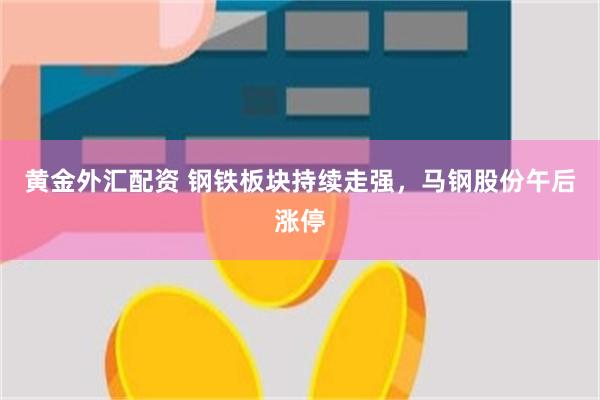 黄金外汇配资 钢铁板块持续走强，马钢股份午后涨停