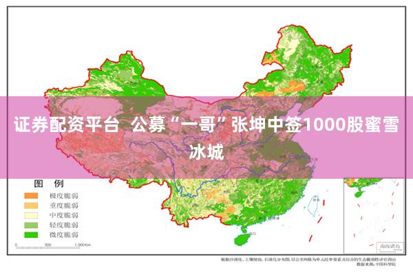 证券配资平台  公募“一哥”张坤中签1000股蜜雪冰城